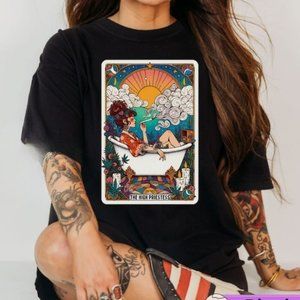 The High Priestess Tarot Card Tshirt Funny 420 Cannabis Tshirt
